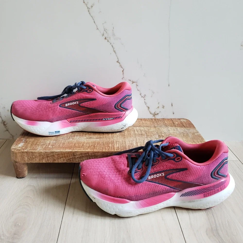 Brooks Running Shoes Womens 9.5 Pink Black Glycerin GTS 21 Adrenaline GTS 23 Lot